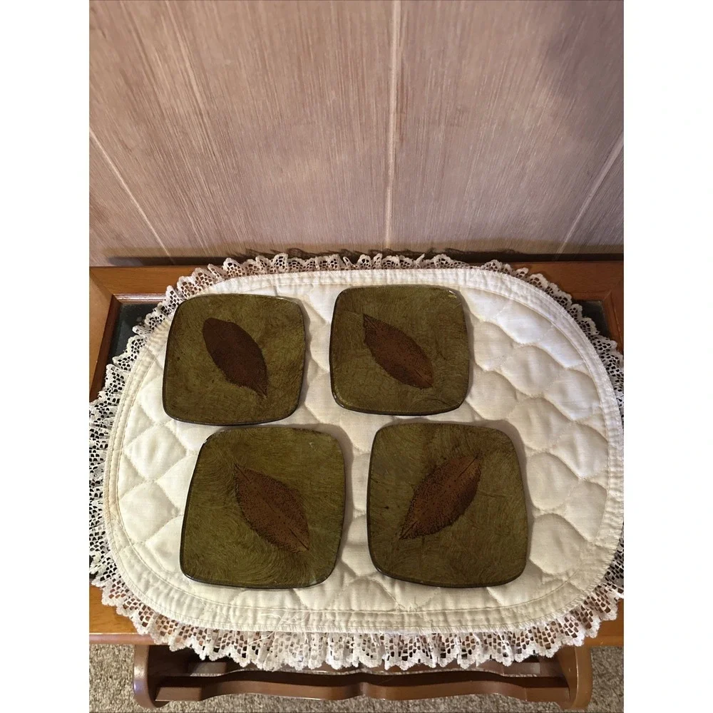 Gold Leaf‎ Glass Bread Plates